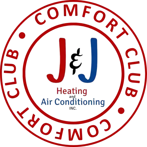 J & J Heating and Air Conditioning Comfort Blub Badge
